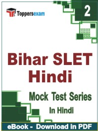 Bihar SLET Hindi Test PDF Book In Hindi - Question Paper
