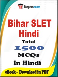 Bihar SLET Hindi PDF Book in Hindi - MCQ / Objective Questions