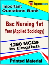 Bsc Nursing 1st Year (Applied Sociology) Book in English - Objective MCQ