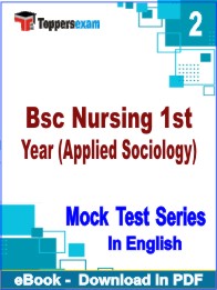Bsc Nursing 1st Year (Applied Sociology) PDF Book In English - Question Paper