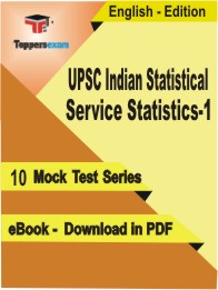 UPSC Indian Statistical Service Statistics-1 Test PDF Book in English - Mock Test/Practice Set