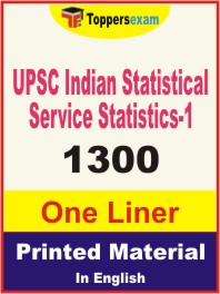 UPSC Indian Statistical Service (Statistics-1) One Liner Book in English