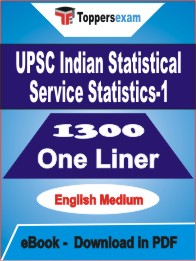 UPSC Indian Statistical Service (Statistics-1) One Liner Book PDF in English