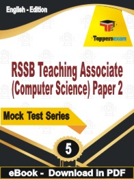 RSSB Teaching Associate (Computer Science) Paper 2 Test PDF Book In English - Practice Set