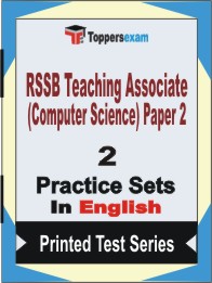 RSSB Teaching Associate (Computer Science) Paper 2 Book in English - Question Paper / Practice Set