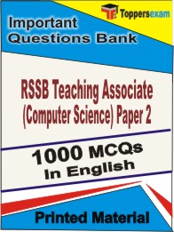 RSSB Teaching Associate (Computer Science) Paper 2 Book in English - Objective MCQ