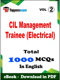 CIL Management Trainee (Electrical) PDF Book In English - MCQ / Objective Questions (VOL.2)