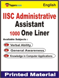 IISC Administrative Assistant One Liner Book in English