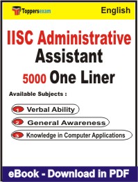 IISC Administrative Assistant One Liner Book PDF in English