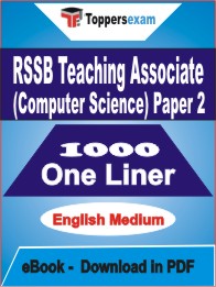 RSSB Teaching Associate (Computer Science) Paper 2 One Liner Book PDF in English