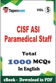 CISF ASI Paramedical Staff PDF Book In English - MCQ / Objective Questions (VOL.5)