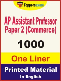 AP Assistant Professor Paper 2 (Commerce) One Liner Book in English