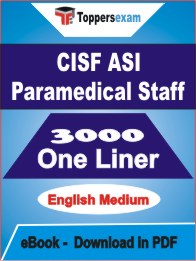 CISF ASI Paramedical Staff One Liner Book PDF in English
