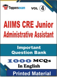 AIIMS CRE Junior Administrative Assistant Book in English - Objective MCQ (VOL.4)