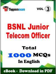 BSNL Junior Telecom Officer PDF Book In English - MCQ / Objective Questions (VOL.3)