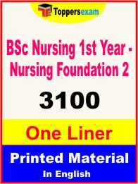 BSc Nursing 1st Year - Nursing Foundation 2 One Liner Book in English
