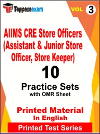 AIIMS CRE Store Officers (Assistant & Junior Store Officer, Store Keeper) Book in English - Practice Set (VOL.3)