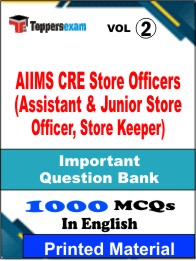 AIIMS CRE Store Officers (Assistant & Junior Store Officer, Store Keeper) Book in English - Objective MCQ (VOL.2)