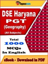 EBook of DSE Haryana PGT (Geography) Exam, PDF Format in English