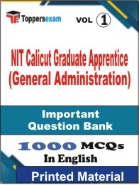 NIT Calicut Graduate Apprentice (General Administration) Book in English - Objective MCQ (VOL.1)