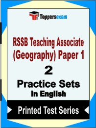 RSSB Teaching Associate (Geography) Paper 1 Book in English - Mock Test / Practice Set