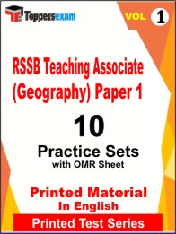RSSB Teaching Associate (Geography) Paper 1 Book in English - Practice Set (VOL.1)