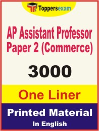AP Assistant Professor Paper 2 (Commerce) One Liner Book in English