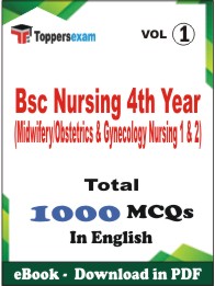 Bsc Nursing 4th Year (Midwifery/Obstetrics & Gynecology Nursing 1 & 2) PDF Book in English - MCQ / Objective Questions (VOL.1)