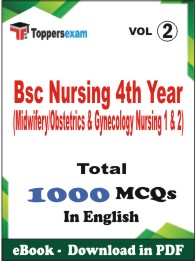 Bsc Nursing 4th Year (Midwifery/Obstetrics & Gynecology Nursing 1 & 2) PDF Book in English - MCQ / Objective Questions (VOL.2)
