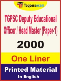 TGPSC Deputy Educational Officer / Head Master (Paper-1) One Liner Book in English