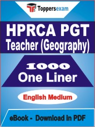 HPRCA PGT Teacher (Geography) One Liner Book PDF in English