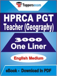 HPRCA PGT Teacher (Geography) One Liner Book PDF in English
