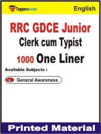 RRC GDCE Junior Clerk cum Typist One Liner Book in English