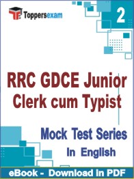 RRC GDCE Junior Clerk cum Typist PDF Book In English - Question Paper