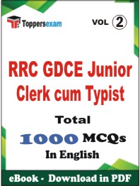 RRC GDCE Junior Clerk cum Typist PDF Book In English - MCQ / Objective Questions (VOL.2)