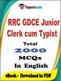RRC GDCE Junior Clerk cum Typist PDF Book In English - MCQ / Objective Questions