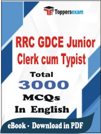 RRC GDCE Junior Clerk cum Typist PDF Book In English - MCQ / Objective Questions