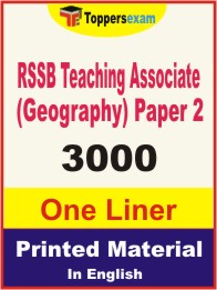 RSSB Teaching Associate (Geography) Paper 2 One Liner Book in English