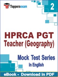 HPRCA PGT Teacher (Geography) Test PDF Book In English - Question Paper