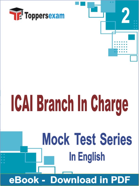ICAI Branch In Charge PDF Book In English - Question Paper