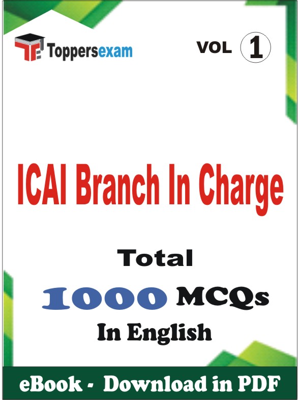 ICAI Branch In Charge PDF Book In English - MCQ / Objective Questions (VOL.1)