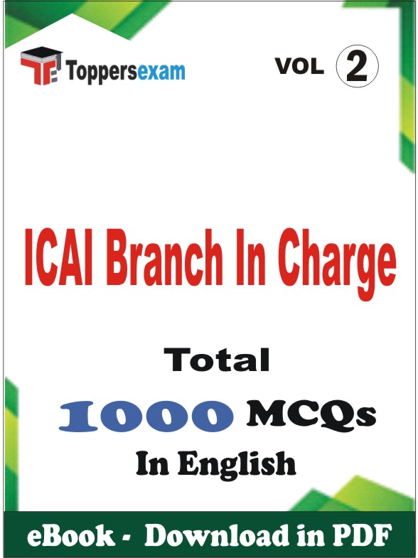 ICAI Branch In Charge PDF Book In English - MCQ / Objective Questions (VOL.2)