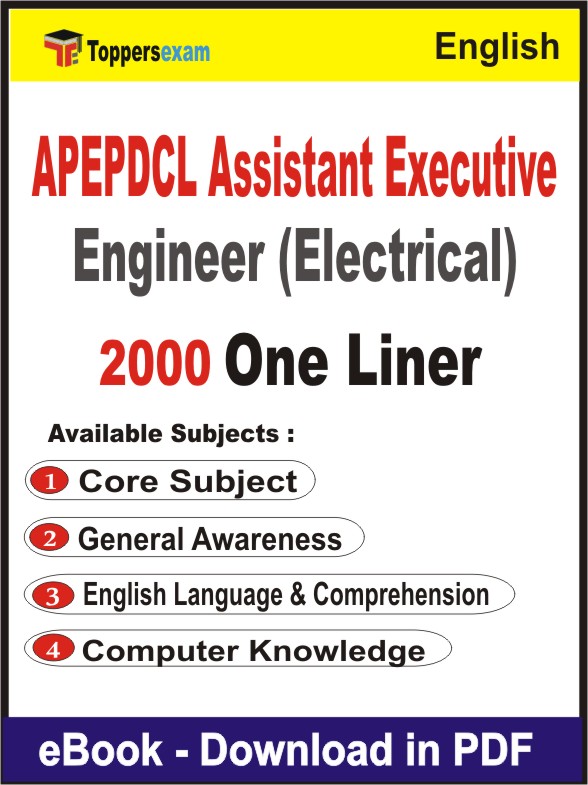 APEPDCL Assistant Executive Engineer (Electrical) One Liner Book PDF in English