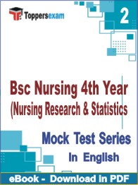 Bsc Nursing 4th Year (Nursing Research & Statistics) PDF Book In English - Question Paper