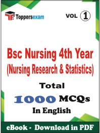 Bsc Nursing 4th Year (Nursing Research & Statistics) PDF Book In English - MCQ / Objective Questions (VOL.1)