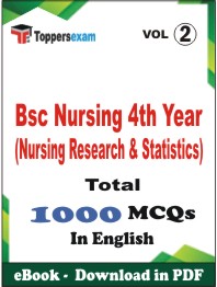 Bsc Nursing 4th Year (Nursing Research & Statistics) PDF Book In English - MCQ / Objective Questions (VOL.2)