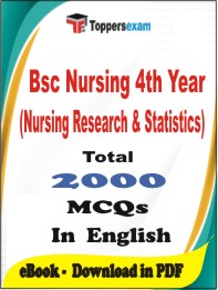 Bsc Nursing 4th Year (Nursing Research & Statistics) PDF Book In English - MCQ / Objective Questions