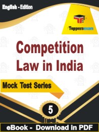 Competition Law in India PDF Book In English - Practice Set