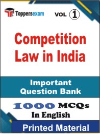 Competition Law in India Book in English - Objective MCQ (VOL.1)