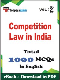 Competition Law in India PDF Book In English - MCQ / Objective Questions (VOL.2)